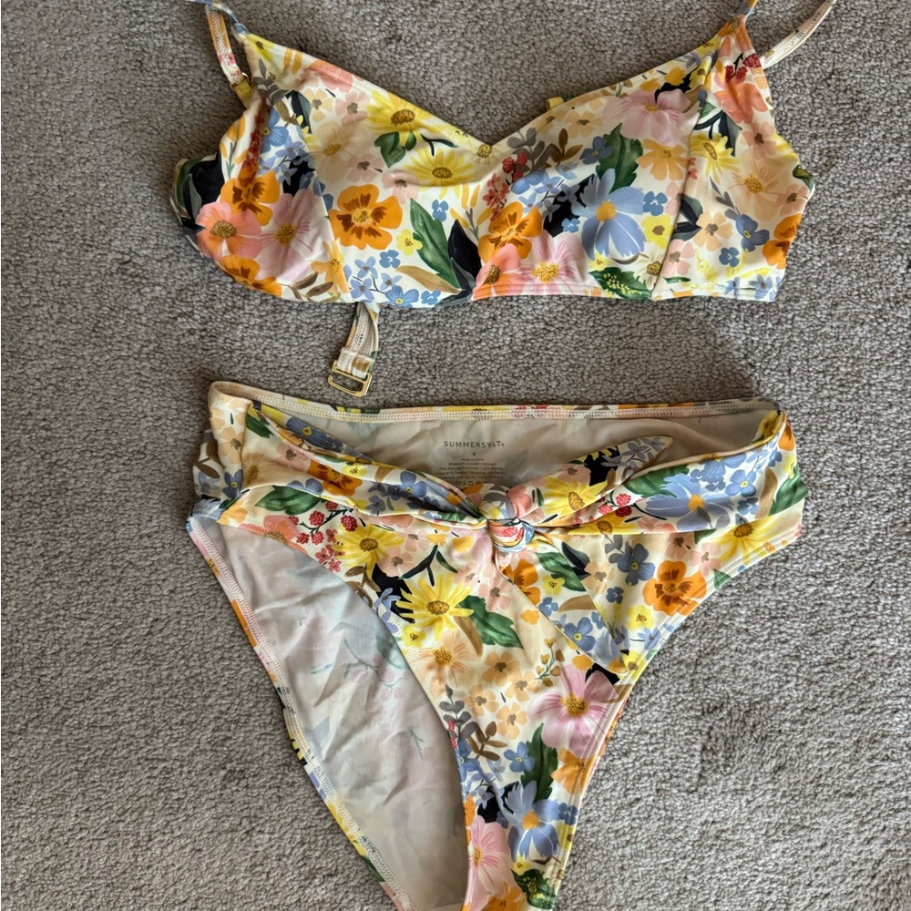 Summersalt Rifle Paper Co Bikini Size 4